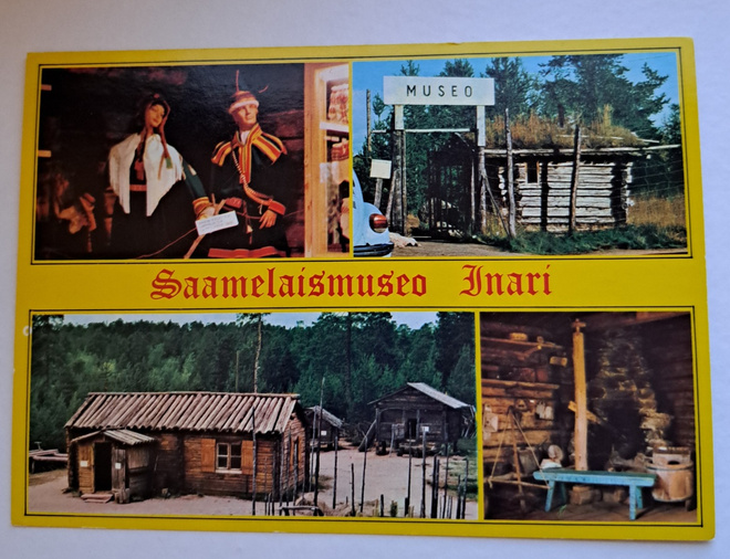 Inari, Saamelaismuseo, vanha kuva, kulkematon kortti