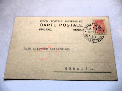 1917 Hangö vexel keksitehtaan liikekortti