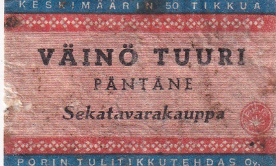 Päntäne, Väinö Tuuri   , 5/12