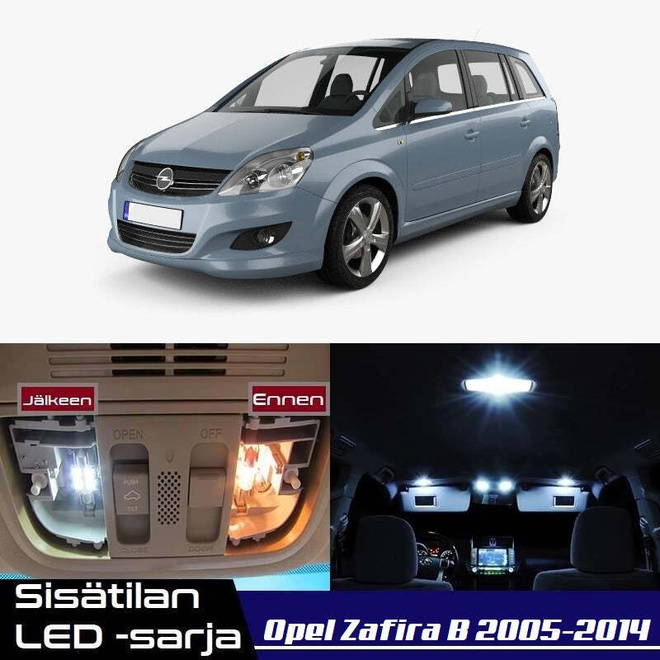 Opel Zafira B Sisätilan LED-sarja 14-osainen