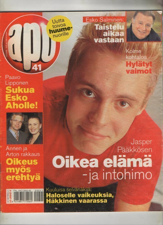 Apu n:o 41 2000 Miss Suomi. Esko. Jasper & Seppo.  Tuire,