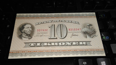 Danmark Tanska 10 kroner1974 aUNC