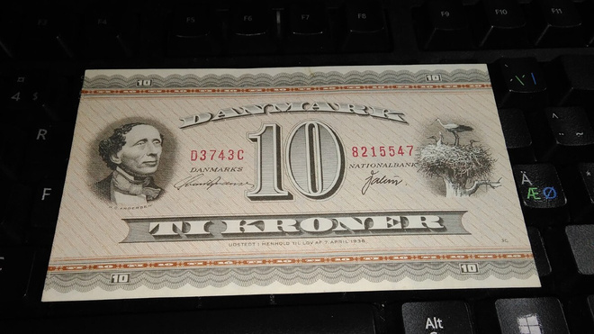 Danmark Tanska 10 kroner1974 aUNC