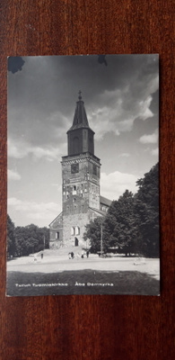 Vanha kirkkokortti, Turun tuomiokirkko, kulkenut v. 1934