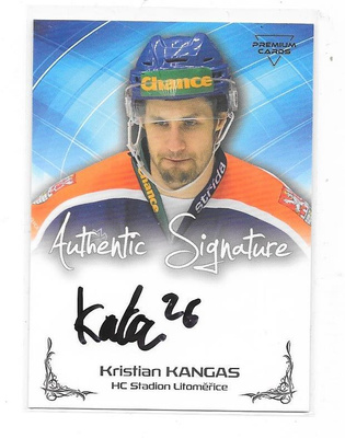 2019-20 CZE 2 AUTOgraphs# Kristian Kangas Litorimece KÄRPÄT