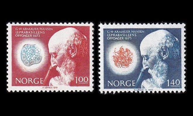 Norja 658-9 ** G H Armauer Hansen (1973)