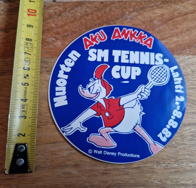 Aku Ankka. Nuorten Sm Tennis Cup 1982 Tarra
