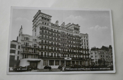 Brighton, The Grand Hotel, mv valokuvapk, p. 1956 Suomeen