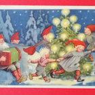 Vanha joulukortti kulk. 195? - pikkukuva 1