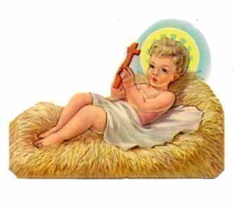 MLP 958 / Jeesus-lapsi seimessä - risti. 1950-60-l.