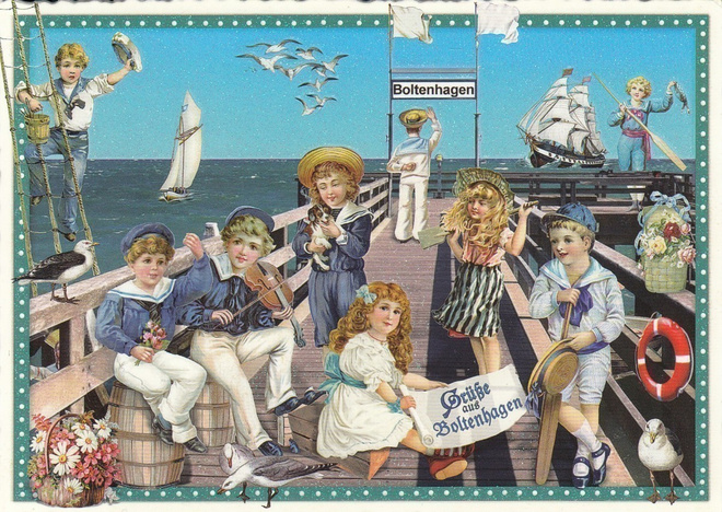 Laiturilla, Boltenhagen (Tausendschön-kortti)