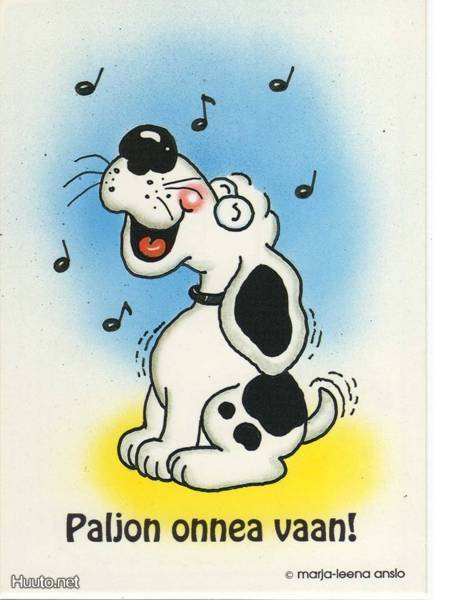 kortti ** Ansio Marleena Koira - erilaisia piirroskortteja