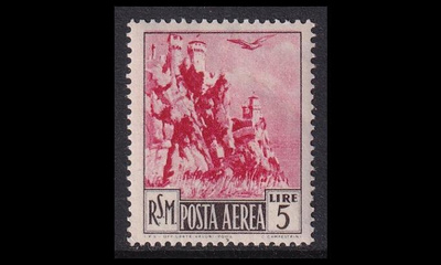 San Marino 444 ** Lentoposti 5 L (1950)