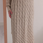 Palmikkoneulemekko vaalea beige M/L ovh 80€ - pikkukuva 1