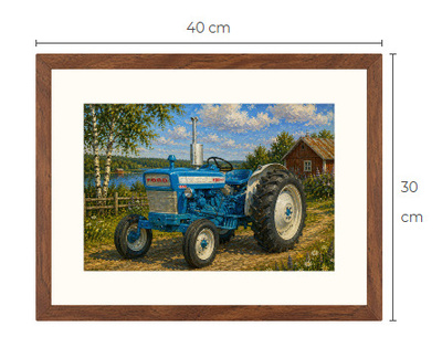 Uusi Ford 4000 Major traktori art print 30 cm x 40 cm