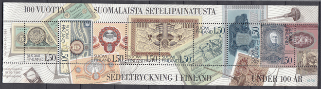 1985 Setelipainatusta loistoleimattu vihko V7