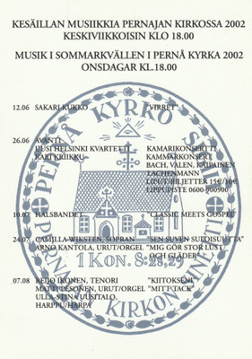 KIRKKOKORTTI - PERNAJAN KIRKKO - 2