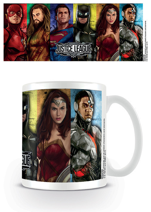 JUSTICE LEAGUE MOVIE HERO STRIPES MUG	(79 276)		muki/lasi/ju