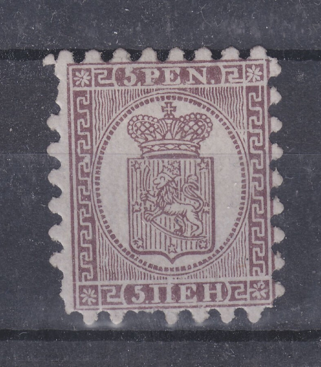 1866 5p liimakkeellisena.