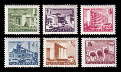 Unkari 1255-60_II ** Käyttösarja rakennuksia (21x17mm) (19