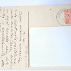 tytöllä kulho, koira kerjää, kolmiväri, kulkenut 1954 - pikkukuva 2