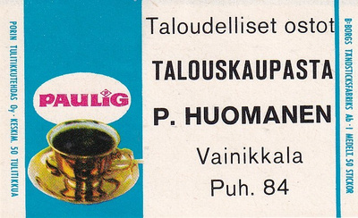 Vainikkala, P. Huomanen. Paulig    b548
