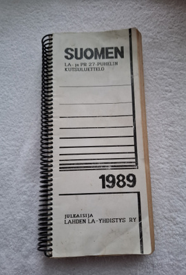 SUOMEN LA JA PR 27-PUHELIN KUTSULUETTELO 1989