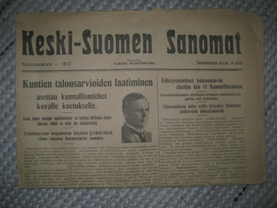 Sanomalehti : Keski-Suomen Sanomat 18.9.1932