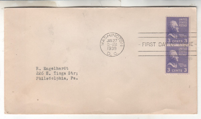 USA FDC 1938 Presidential issue