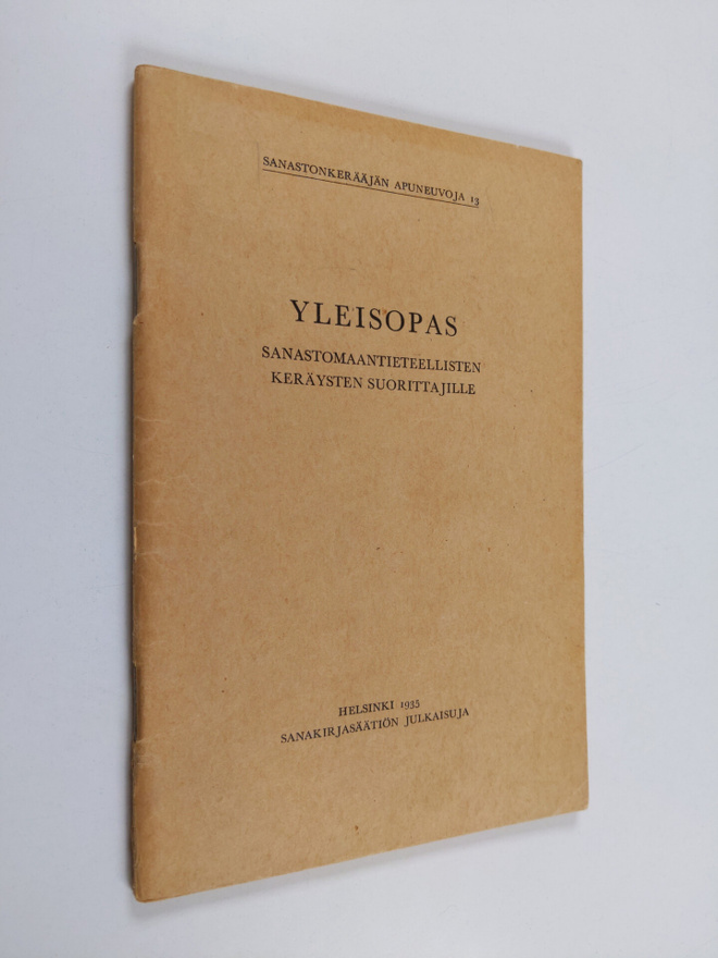 Yleisopas sanastomaantieteellisten keräysten suorittajille
