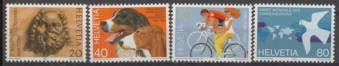 Sveitsi Mi 1256-9 ++