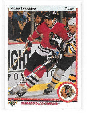 1990-91 Upper Deck #4 Adam Creighton Chicago Blackhawks