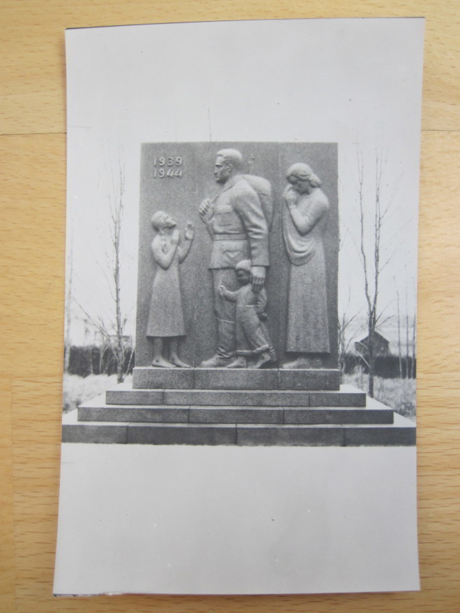 VANHA Valokuva Peräseinäjoki Sankaripatsas 1950-luku