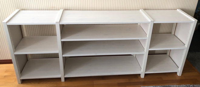 Valkolakattu LUNDIAN CLASSIC -HYLLYKKÖ 205cm x 78cm x 40cm