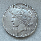Hopearaha, 1 Dollar Morgan 1923, hopea - pikkukuva 1