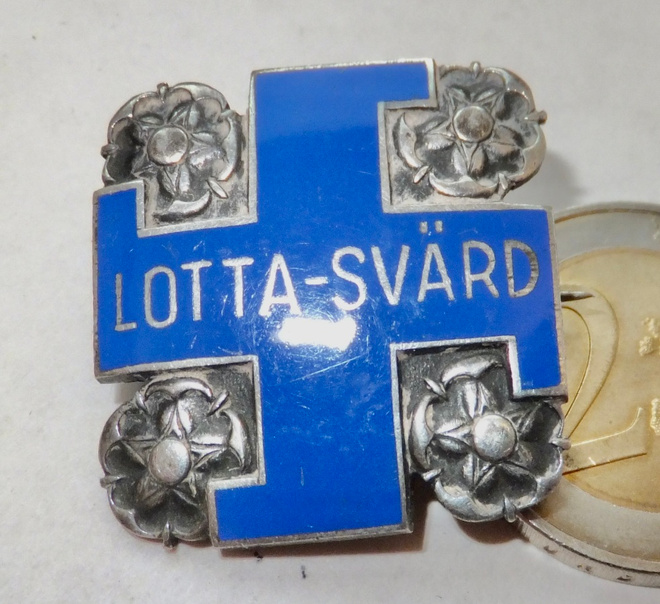 VANHA Merkki Lotta Svärd Hopeaa 1933