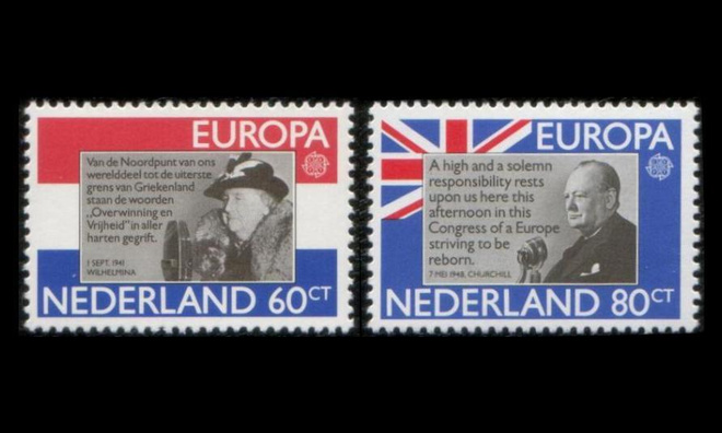 Alankomaat 1168-9 ** Europa merkkihenkilöitä (1980)