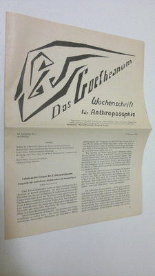 Martin (red.) Barkhoff : Das Goetheanum nr. 3/1985 : Woch...