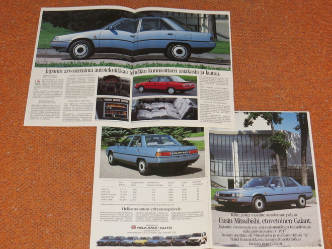1985 Mitsubishi Galant esite - suom - KUIN UUSI