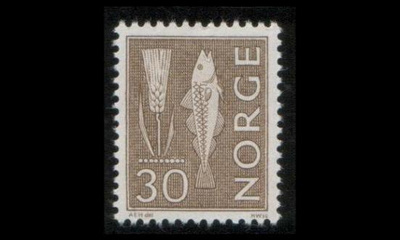 Norja 503 ** Kala ja tähkä 30 öre (1963)