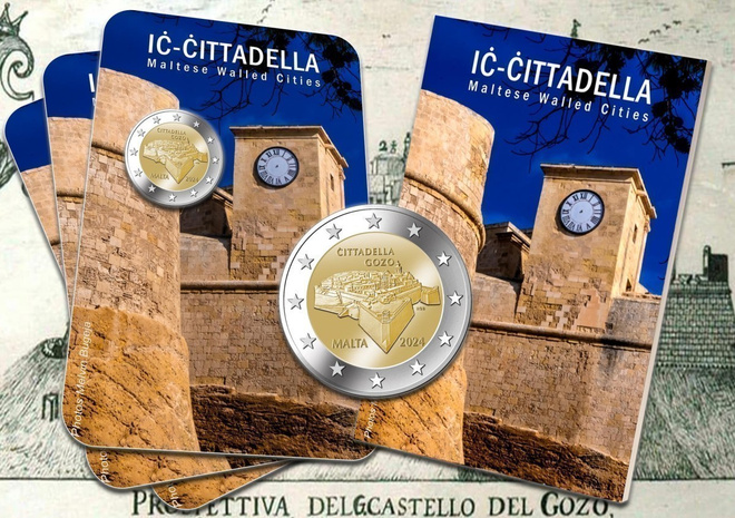 ** MALTA 2€ 2024 Cittadella kansiossa **