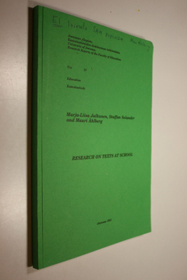 Marja-Liisa Julkunen : Research on texts at school