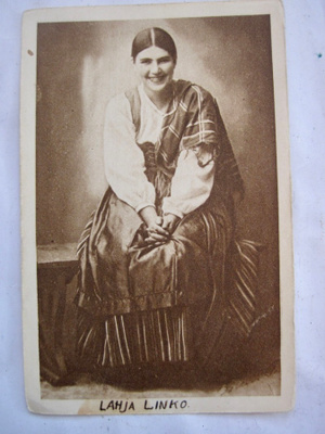 VANHA Postikortti Ooppera Laulaja Lahja Linko 1920-luku