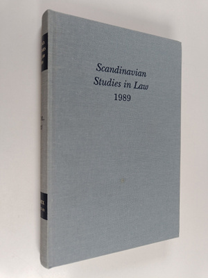 Scandinavian Studies in Law 1989 : Volume 33