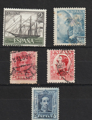 1922 alkaen ESPANJA 5 kpl merkkejä