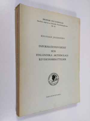 Reginald Jägerhorn : Informationsvärdet hos finländska ak...