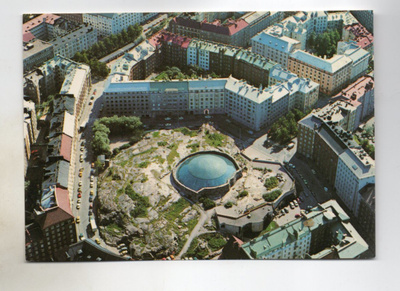 Helsinki: Taivallahden kirkko (ilmakuva)