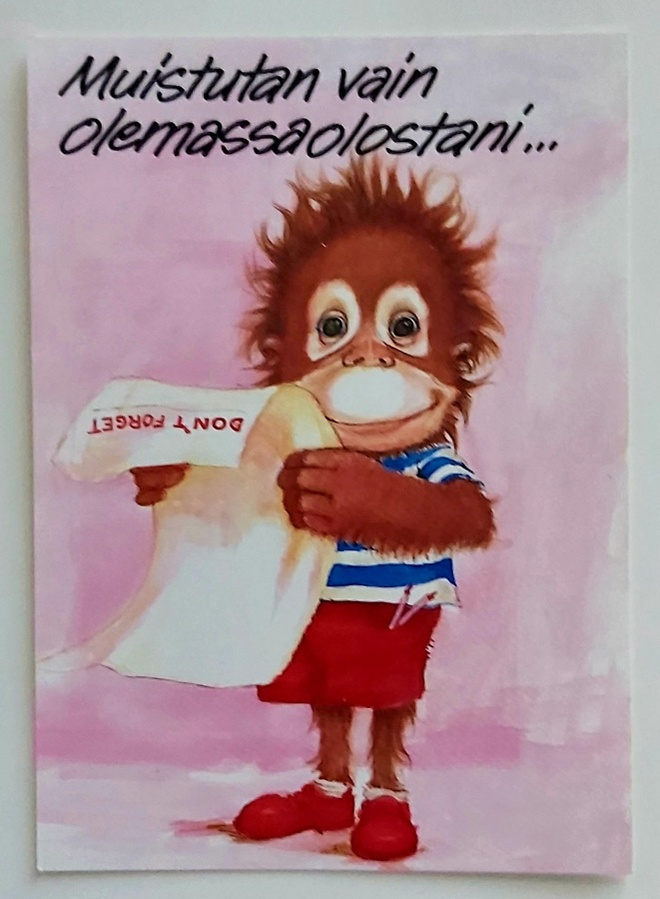 "Muistutan vain olemassaolostani..."-KULKEMATON POSTIKORTTI