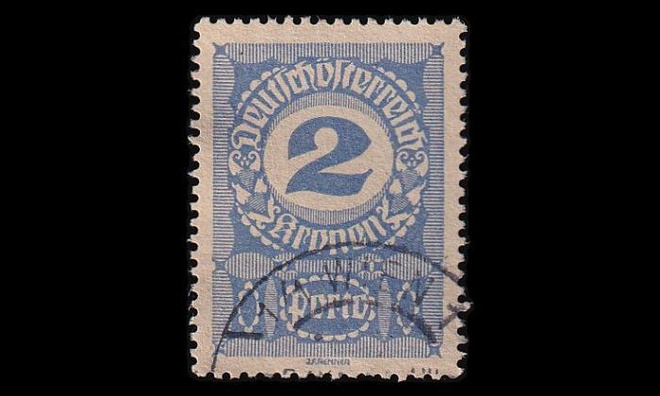 Itävalta P_86y o Porto 2 Kr harm.pap (1920)