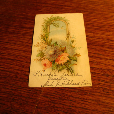 vanhakoko pk carte postale kukat käsiposti
